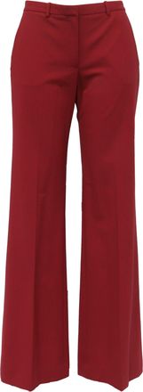 Theory Thoery Straight Leg Pants in Red Virgin Wool