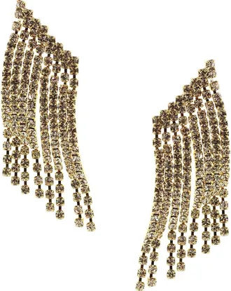 Olivia Welles Crystal Drop Earrings in Gold /Clear at Nordstrom Rack