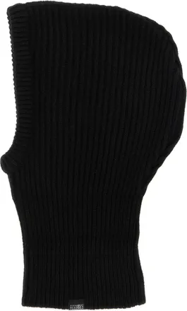 Maison Margiela MM338329BM Ribbed Wool Balaclava - Black