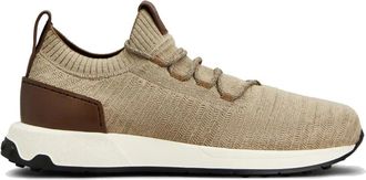 Tod's Calzino Running Mid Volume 63k Veterschoenen - Heren - Sneakers - Grijs - 43 EU - Leer - Schoenen