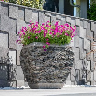 Wanda Collection Maceta Tiesto Jardinera Moldeada Piedra 50 Cm Jard&iacute;&shy;n Zen