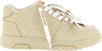 Off-white Schoenen, Dames, Beige, 39 EU, Leer, Out Of Office Molded Sneakers