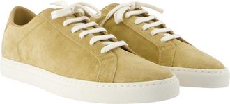 Common Projects Mens Suede Sneaker Beige Calfskin