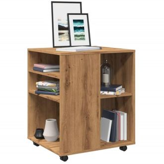 vidaXL Vidaxl - Armadietto con Ruote Rovere Artigianale 60x53x72 cm Truciolato