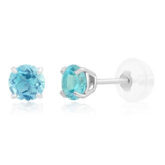 MAX + STONE 14k Yellow or White Gold 4mm Round Stud Earrings