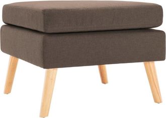 vidaXL Reposapiés de tela marrón Vidaxl