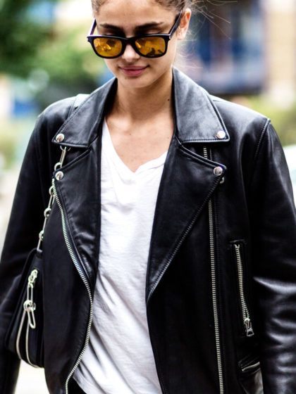 ¡Ey, No todo es negro! Hay cazadoras de cuero en color