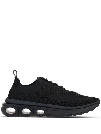Ferragamo Gancini-plaque low-top sneakers - Black