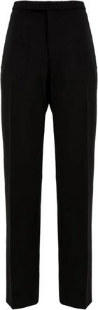 Aspesi Rechte Broek - Dames - Straight fit broeken - Zwart - M - Broeken