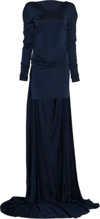 DAVID KOMA knot-detail dress - Blu