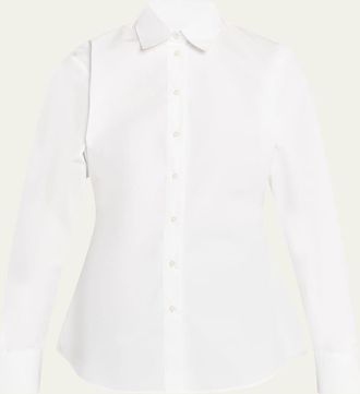 R&oacute;he Shaped Cotton Poplin Shirt