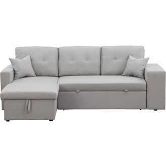 Habitat et Jardin Habitat Et Jardin - Divano letto angolare/reversibile Axel - 3 posti - Grigio chiaro