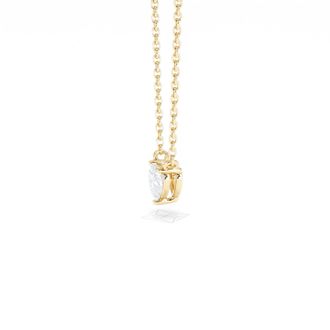 The Diamond Store Wanderlust Floating Heart Cut Lab Diamond Solitaire Necklace 0.25ct H/SI in 18K Gold Vermeil