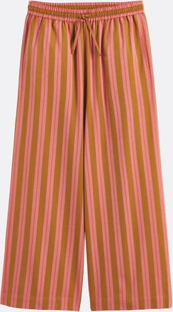 La Redoute Collections Gestreepte broek met wijde pijpen en elastische tailleband