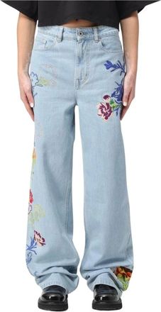 Kenzo Wide Jeans, female, Blue, Size: W26 Wide Leg Jeans