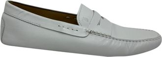 Tod's TodS Pre-owned Mens Gommino Loafers in Light Grey Leather - Size UK 9