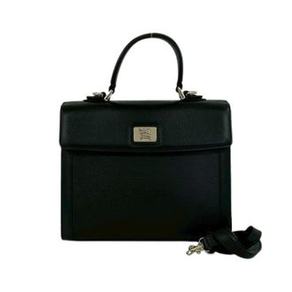 Burberry Pre-owned Handbags, female, Black, Size: ONE SIZE Pre-owned Leather 2way Bag