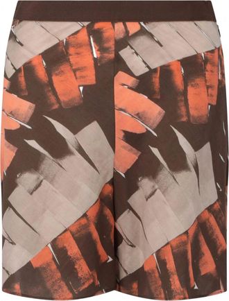 Ferragamo Womens Palm Print Bermuda Shorts In Multi