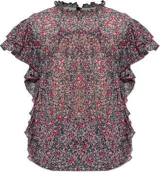 Isabel Marant Blouses, female, Red, Size: S Daliyane Top