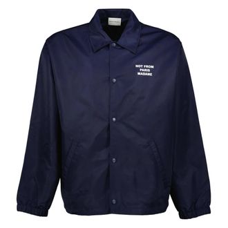 Dr&ocirc;le de Monsieur La Veste Slogan - Heren - Zomerjassen - Blauw - XL - Nylon - Jassen