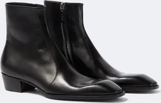 Saint Laurent Aurelien leather ankle boots