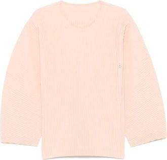 Homme Plissé Issey Miyake T-shirt plissettata - Arancione