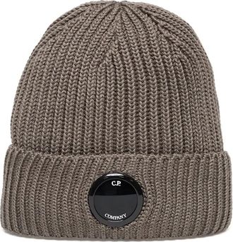 C.P. Company merino wool lens beanie - unisex - Wool - One Size - Brown