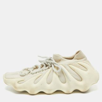 adidas White Knit Fabric Yeezy 450 Cloud White Sneakers Size 40