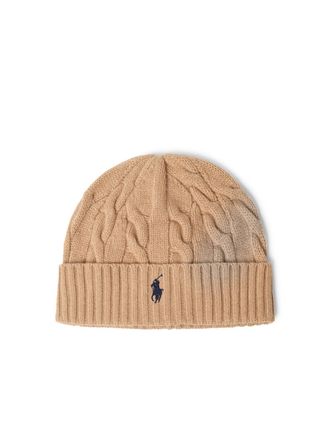 Polo Ralph Lauren Berretto in lana e cashmere marrone