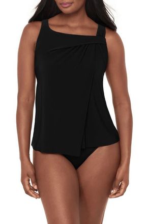 Miraclesuit Rock Solid Atria Tankini Top in Black at Nordstrom, Size 12