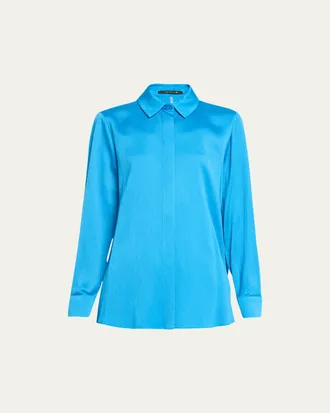 Kobi Halperin Bella Crinkled Button-Down Blouse