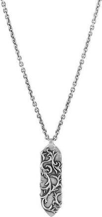 John Varvatos Mens Gothic Pendant Necklace in Silver at Nordstrom, Size 24