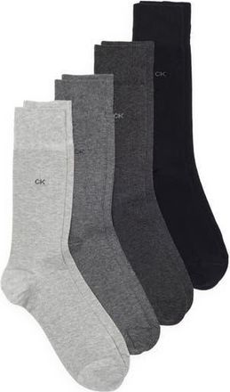 Calvin Klein 4-Pack Knit Dress Socks in Grey Heather at Nordstrom Rack