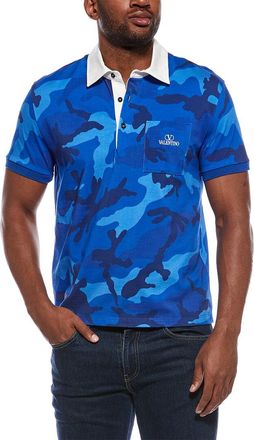 Valentino Camou Print Slim Polo Shirt