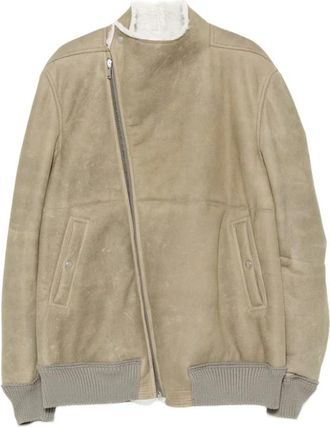 Rick Owens Jassen, Heren, Groen, L, Leer, Hollywood Flight Jacket
