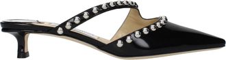 Jimmy Choo London Black Leather Flat Womens Sandals