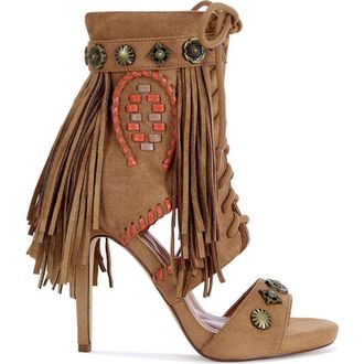 Azalea Wang Salgado Stiletto Sandal in Tan at Nordstrom, Size 8.5