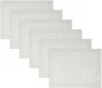 Solino Home Linen Placemats Set of 4, 14 x 19 Inch for Dining Table, Holiday and Everyday Table Decor - Sonoma in Light Flax at Nordstrom, Size Medium