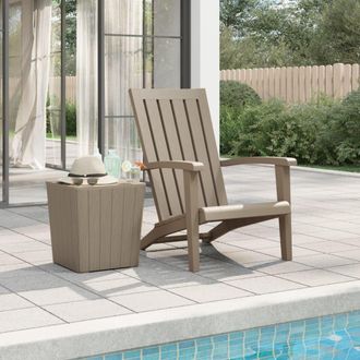 vidaXL Vidaxl - Silla De Jard&iacute;n Adirondack Polipropileno Marr&oacute;n Claro