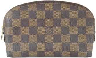 Louis Vuitton Pre-owned Damier Coated Canvas Cosmetic Pouch - Dames - Vintage Clutch - Bruin - ONE Size - Vintage