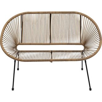Kare Design Banco de jard&iacute;n veteado natural 121 cm