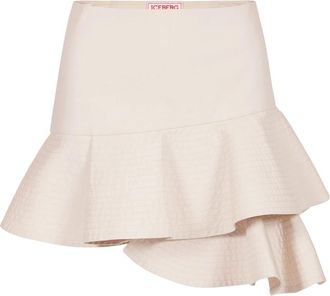 Iceberg New Shape Short Skirt - Dames - Korte rokken - Beige - XS - Katoen - Rokken