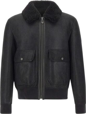 Belstaff Jassen, Heren, Zwart, M, Northwind Shearling Jacket