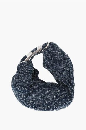 Diesel Denim Hobo Bag GRAB-D with Metal Monogram size One Size