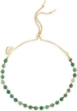 Estella Bartlett Amelia Beaded Bracelet in Green/gold at Nordstrom