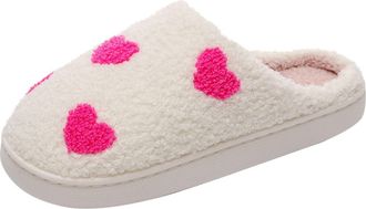 Generic Memory Foam Winter Slippers for Women Men Couple Cute Cartoon Casual Print Warm Plush Home Slippers Soft Comfortable Non-Slip Indoor Outdoor House Sli