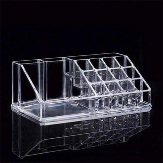 OEM Caja Organizadora De 3 Compartimentos Para Pintalabios Y Brochas De Maquillaje, Transparente, Caja De Almacenamiento Transparente