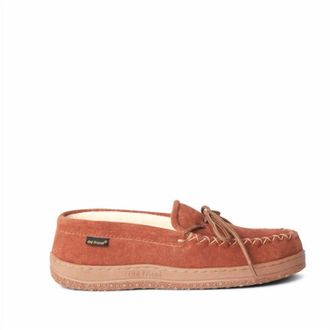 Old Friend Footwear Mens Terry Moccasin - Wide Width In Chestnut