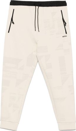BOSS Pantaloni sportivi con applicazione - Toni neutri