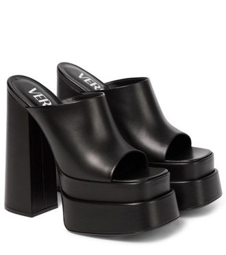 Versace Leather platform sandals